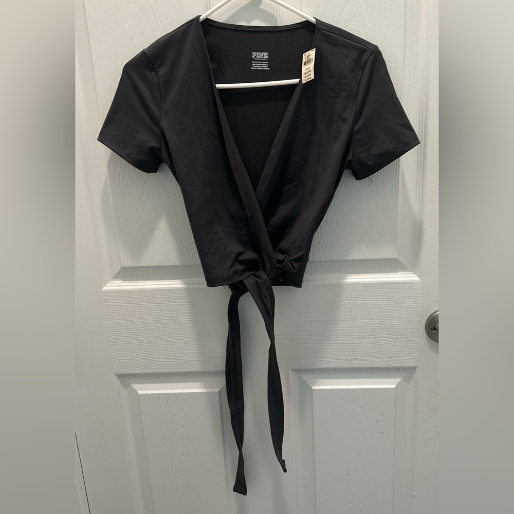 PINK Victoria's Secret Tie-Front Crop Top